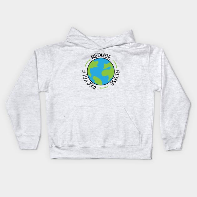 Reduce Reuse Recycle Kids Hoodie by defytees